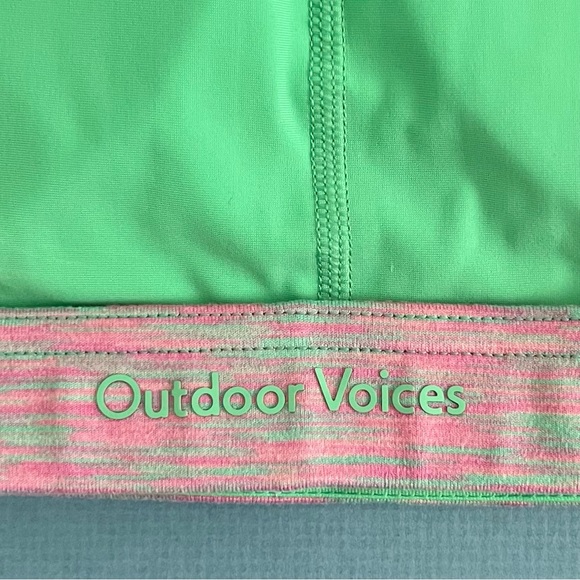 NWT Outdoor Voices Flow Watermelon Sugar Strappy FreeForm Pink Green Sports Bra - Picture 7 of 11